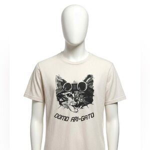 NWT Light Pink “Domo Ari-Gato” Cat Graphic Tee — Original Design